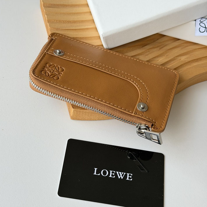 最高級ロエベスーパーコピー LOEWE パンタ コインカードホルダー シャイニーカーフ ライトキャニオンブラウン C643Z40XAK-6518 ロエベ カードケース 日本 - 画像 (7)