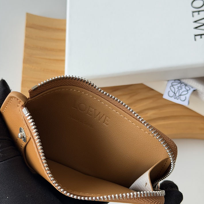 最高級ロエベスーパーコピー LOEWE パンタ コインカードホルダー シャイニーカーフ ライトキャニオンブラウン C643Z40XAK-6518 ロエベ カードケース 日本 - 画像 (3)