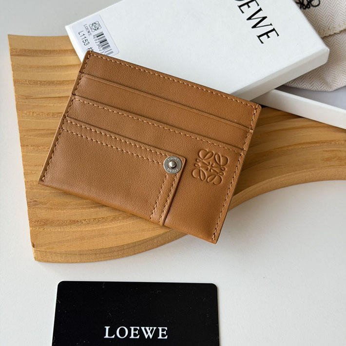 最高級ロエベスーパーコピー LOEWE パンタ プレーン カードホルダー シャイニーカーフ ライトキャニオンブラウン C643322X55-6518 ロエベ カードケース 財布代わり - 画像 (9)