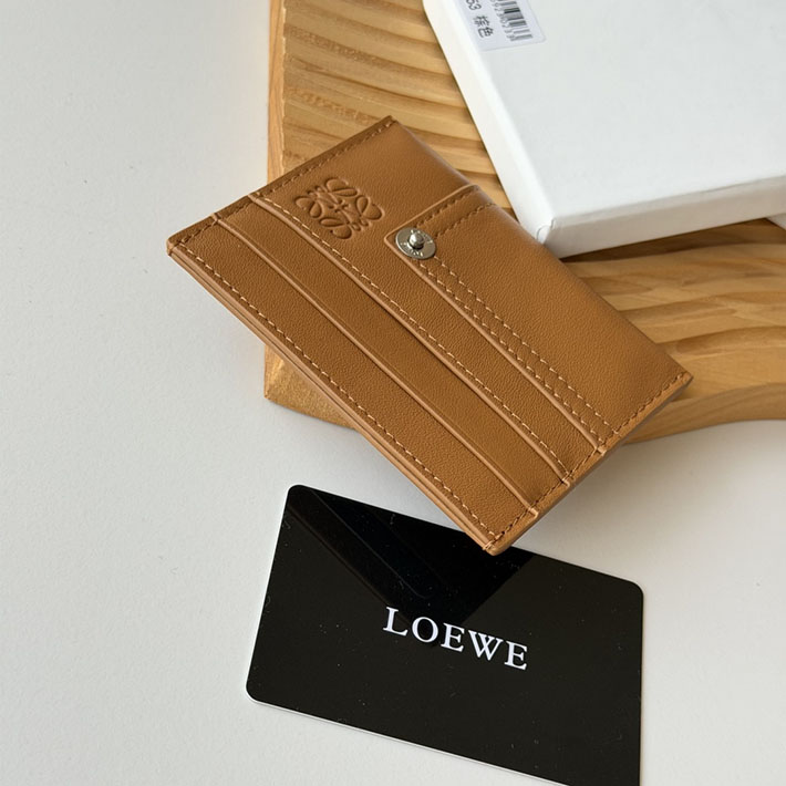 最高級ロエベスーパーコピー LOEWE パンタ プレーン カードホルダー シャイニーカーフ ライトキャニオンブラウン C643322X55-6518 ロエベ カードケース 財布代わり - 画像 (6)