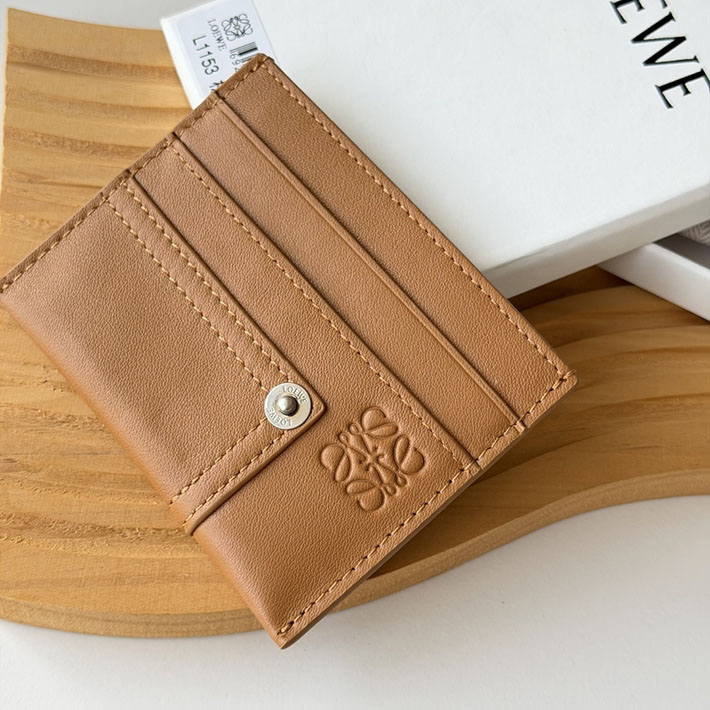最高級ロエベスーパーコピー LOEWE パンタ プレーン カードホルダー シャイニーカーフ ライトキャニオンブラウン C643322X55-6518 ロエベ カードケース 財布代わり - 画像 (5)