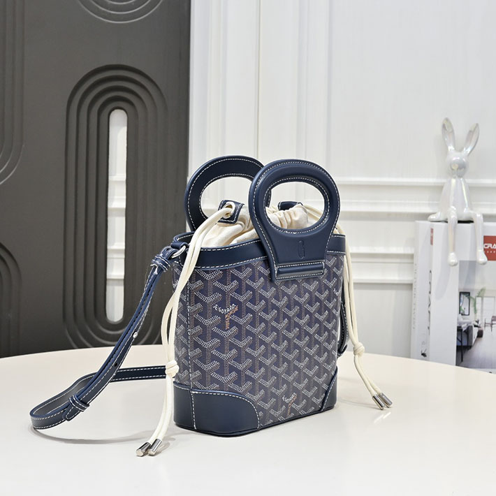 N品 ゴヤールコピー GOYARD Pre-Owned ベルーガ コーテッドキャンバス ミニ ハンドバッグ ネイビーブルー 2635146 ゴヤール バッグ アウトレット - 画像 (9)