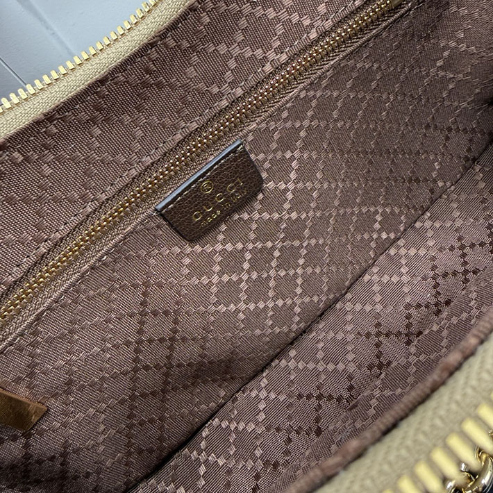 グッチ直営アウトレット店 GUCCI レディ ルネッタ チェーン スモール ショルダーバッグ サンド&ブラウン A0034B FAGGX 9651 グッチ バッグ アウトレット - 画像 (2)