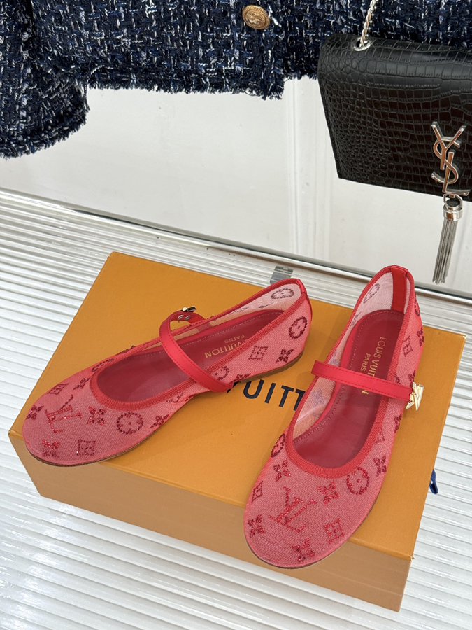 最高級ルイヴィトンスーパーコピー 靴 LOUIS VUITTON 26WF 新作 バレリーナ ピンク モノグラム メッシュ スワロ デザイン マリアンヌ シューズ ルイヴィトン バレリーナ メッシュ - 画像 (2)