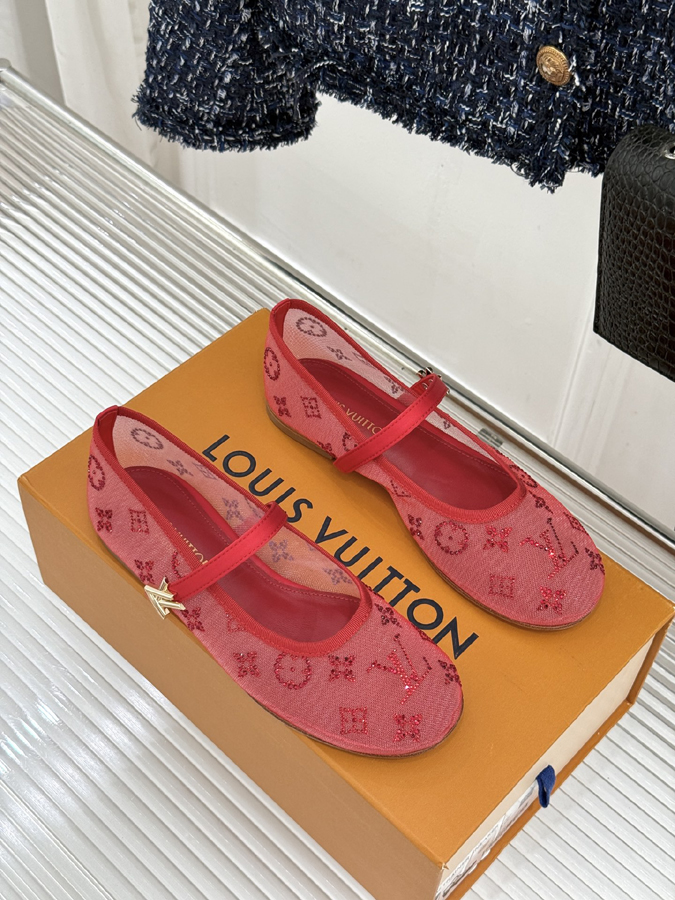 最高級ルイヴィトンスーパーコピー 靴 LOUIS VUITTON 26WF 新作 バレリーナ ピンク モノグラム メッシュ スワロ デザイン マリアンヌ シューズ ルイヴィトン バレリーナ メッシュ - 画像 (3)