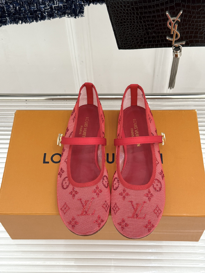 最高級ルイヴィトンスーパーコピー 靴 LOUIS VUITTON 26WF 新作 バレリーナ ピンク モノグラム メッシュ スワロ デザイン マリアンヌ シューズ ルイヴィトン バレリーナ メッシュ - 画像 (4)