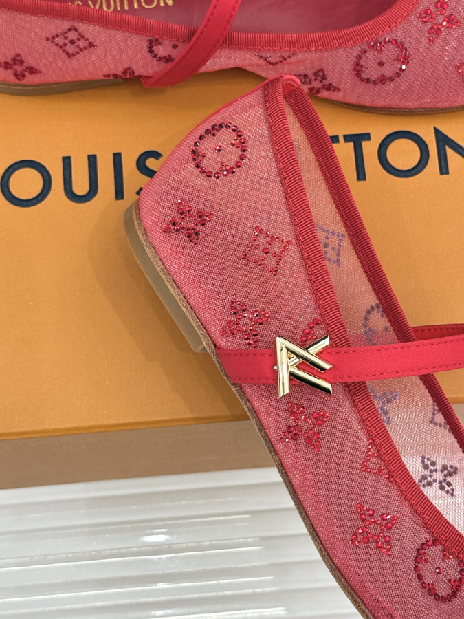 最高級ルイヴィトンスーパーコピー 靴 LOUIS VUITTON 26WF 新作 バレリーナ ピンク モノグラム メッシュ スワロ デザイン マリアンヌ シューズ ルイヴィトン バレリーナ メッシュ - 画像 (6)