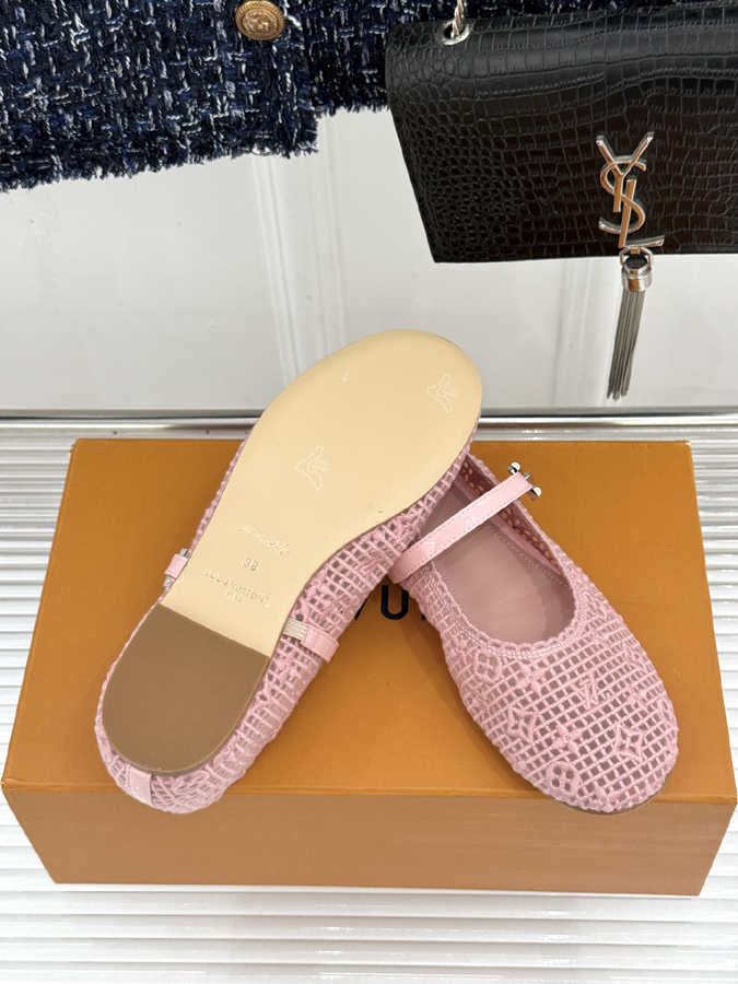 最高級ルイヴィトンスーパーコピー 靴 【ルイヴィトン】26WF 新作 LV Sneakerina メリージェーン モノグラム パンチング ピンク フラット ルイヴィトン バレリーナ フラット - 画像 (9)