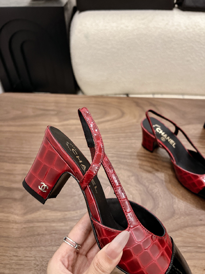 最高級シャネルスーパーコピー CHANELシャネル スリングバック ヒール ダブルC レッド ブラック エナメル レディース 靴 シャネル バレリーナ 定価 - 画像 (9)