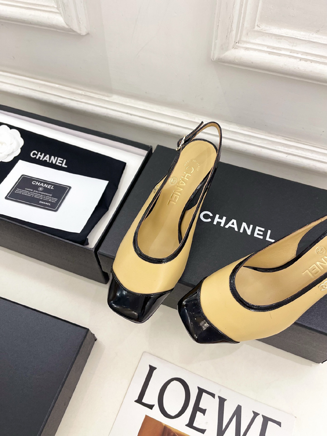 最高級シャネルスーパーコピー シャネル ツートン パテント キャップ トゥ ゴールド バックル ヒール レディース シャネルバイカラーパンプス - 画像 (7)