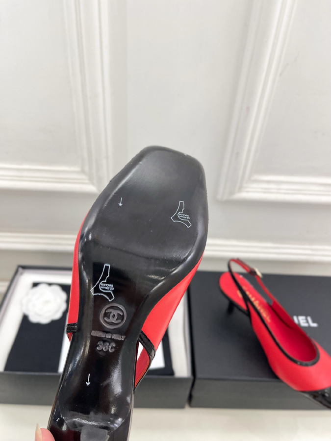 最高級シャネルスーパーコピー シャネル レッド x ブラック ツートンカラー パテント レザー シャネル 靴 パンプス - 画像 (9)