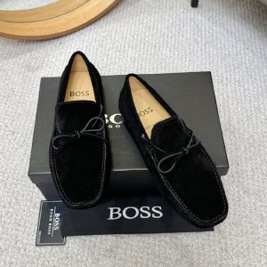 最高級Bossスーパーコピー ヒューゴボス メンズ ローファー ブラック スエード フローシャイム ドライビングシューズ スリッポン ヒューゴボス 店舗