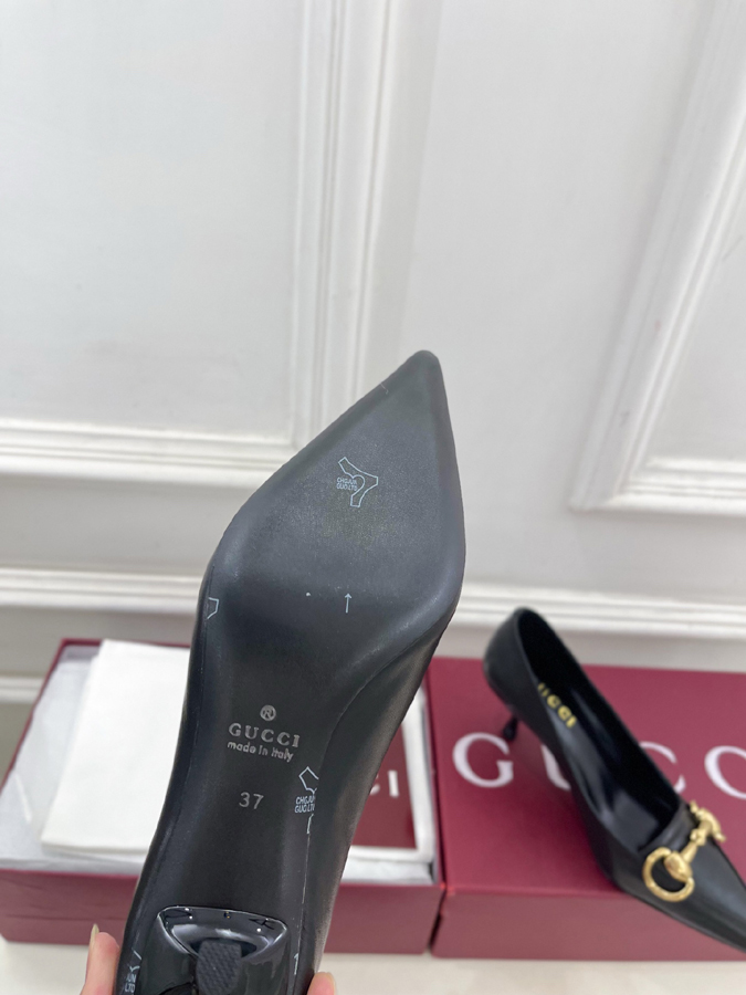 グッチ直営アウトレット店 靴 GUCCI グッチ Boulevard パンプス ハイヒール レディース ブラック レザー ホースビット ポインテッドトゥ グッチ 靴 サイズ - 画像 (9)